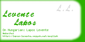 levente lapos business card